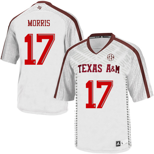 Men #17 Devin Morris Texas A&M Aggies College Football Jerseys Sale-White